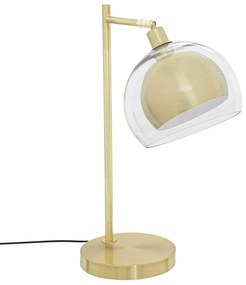 Lampka nocna złota glamour, metal i szkło, 48 cm