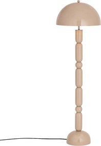 Lampa stojąca grzybek metalowa - Śr. 45 x Wys. 147 cm - Beżowy połysk - ELDON