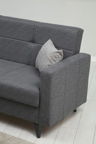 Sofa rozkładana Polya 3 ciemnoszara