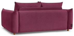 Bordowa rozkładana sofa 214 cm Ernest – Bobochic Paris