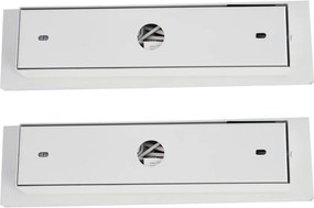 Zestaw 2 nowoczesnych lamp ściennych białych z regulacją i USB-C, w tym LED - Modric