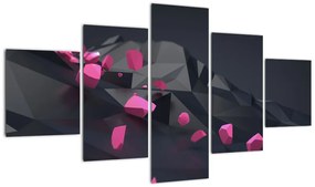 Obraz abstrakcji 3D (125x70 cm)