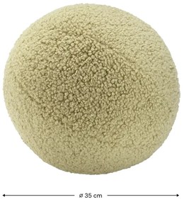 Zielona poduszka na sofę dziecięcą z materiału bouclé Ball – Wigiwama
