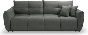 Masseno Sofa MODA z funkcją spania i pojemnikiem na pościel, Rozkładana sofa - Szary, WIND 89