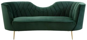 Kanapa 3-osobowa welurowa ADELE - kolor ciemnozielony marki Pascal Morabito