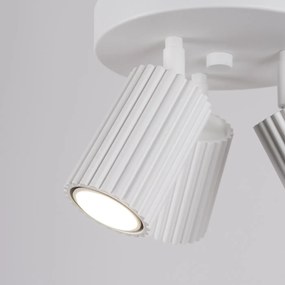 Plafon trzypunktowy KARBON 3P biały okrągły SOLLUX  LIGHTING