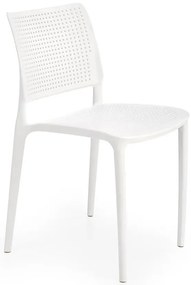 Białe minimalistyczne krzesło sztaplowane W0-E74