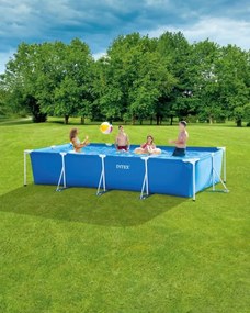 Duży basen stelażowy ogrodowy 450x220 cm Intex 273 prostokątny