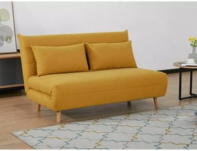 Musztardowa rozkładana sofa SPIKE II