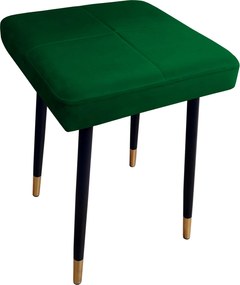Taboret MAX tkanina Welur stelaż metalowy STOŁEK LOFT : Kolor nogi - Czano-złota stożek, Kolor tkaniny - VELVET - MG25, Typ tkaniny - Velvet