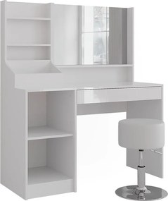 Stół toaletowy biały/biały wysoki połysk 119.8x50.1x76 sherry