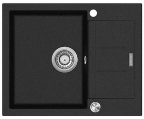 Concept DG05C45BC - Zlewozmywak kuchenny CUBIS 50x62 cm granit/czarny