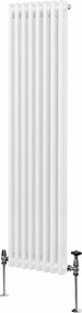 Tradycyjny grzejnik 2-kolumnowy - 1800 x 382 mm - biały