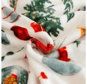 PrzytulneMieszkanie.pl PrzytulneMieszkanie.pl PrzytulneMieszkanie.pl Zestaw pościeli z mikropluszu FESTIVE MAGIC biały + prześcieradło z mikropluszu SOFT 90x200 cm biały, pojedyncze łóżko