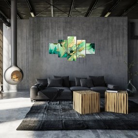 Obraz - Zielona abstrakcja (125x70 cm)