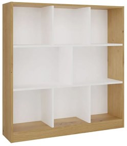 Nowoczesny otwarty regał dąb artisan + biały L7-Z45