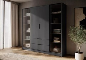 Szafa Tetrix 4D 206cm LED garderoba szkło szuflady