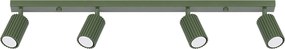 Lampa Sufitowa Minimalistyczny Karbon, Aluminium - 4 Źródło - L.81 X H.16.5 Cm - Zielony Oliwkowy