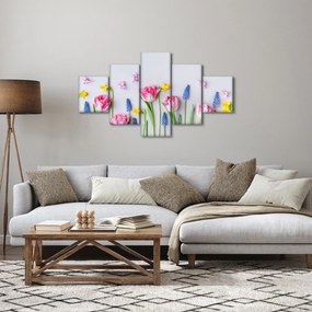 Obraz wiosennych kwiatów (125x70 cm)