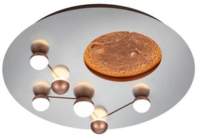 Biało-brązowa lampa sufitowa LED ze ściemniaczem ø 50 cm Zodiac – Trio