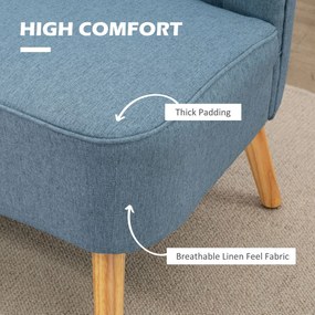 HOMCOM Sofa w wyglądzie lnianym