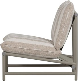 Beżowy metalowo-tapicerowany fotel ogrodowy Elvo – WOOOD