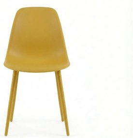 Krzesło do kuchni OSAKA plastikowe, musztardowe