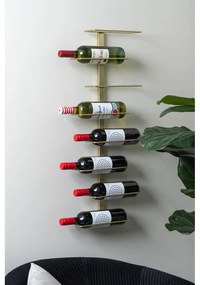 Wiszący metalowy regał na wino w kolorze złota liczba butelek 8 Float – PT LIVING