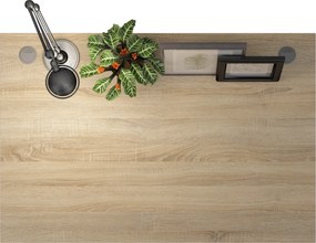 Biurko proste Prima dąb sonoma 120 szare nogi