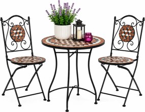 3-cz. ceramiczny, terakotowy zestaw mebli bistro S0-R57