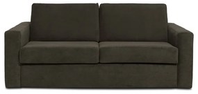 Ciemnobrązowa sztruksowa sofa rozkładana Scandic Elbeko