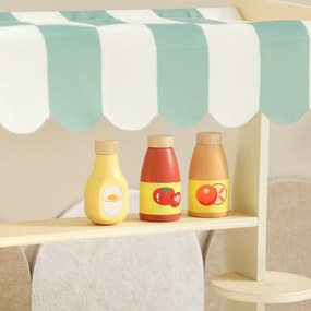 AIYAPLAY Stoisko supermarketowe dla dzieci, kasa do zabawy, 34 akcesoria, MDF, zielony