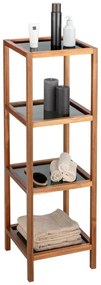 Czarno-naturalny szklany regał łazienkowy 36x112 cm Fondi – Wenko