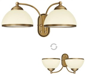 Klasyczny kinkiet z dwoma kloszami YR-K2E