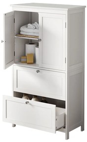 Szafka z 2 drzwiami i 2 szufladami 60x30x110 cm