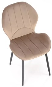 Krzesło tapicerowane K538 VELVET beżowe HALMAR