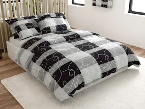 PrzytulneMieszkanie.pl PrzytulneMieszkanie.pl Bawełniana pościel SQUARES BLEND szara Rozmiar pościeli: 70 x 90 cm | 140 x 200 cm