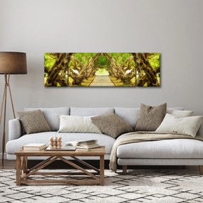 Obraz - Żywy tunel plumerii (170x50 cm)