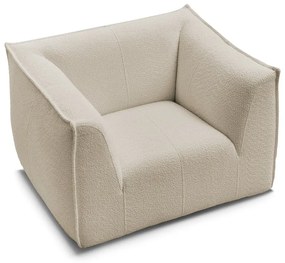 Beżowy fotel z materiału bouclé Giorgia – Bobochic Paris