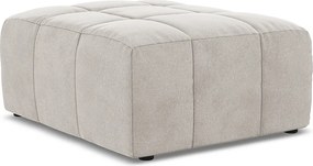 Pufa - z tkaniny welwetowej - jasny beż - ALOHA