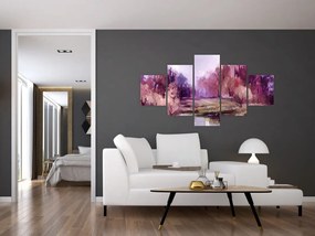 Obraz - Malarstwo pejzażowe jesienne (125x70 cm)