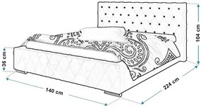 Tapicerowane pojedyncze łóżko 120x200 Loban 2X Tyos