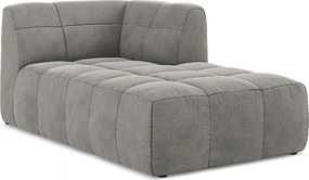 Szezlong prawostronny - z tkaniny welwetowej - szary - ALOHA