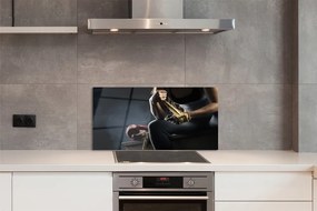 Szkło do Kuchni na Ścianę Determinacja w Rękawicach Bokserskich