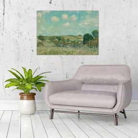 Obraz na szkle - Alfred Sisley,  Meadow, reprodukcje (70x50 cm)