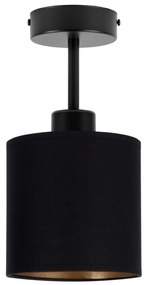 Lampa sufitowa czarna jednopunktowy spot z czarnym abażurem C-1010SC-S
