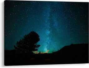 Obraz nocnego nieba z gwiazdami (70x50 cm)
