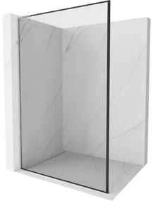 Mexen Kioto L ścianka prysznicowa Walk-in 90 x 200 cm, czarny wzór, chrom - 800-090-103-01-70