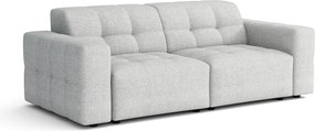 Sofa Bergamo 2-osobowa, tkanina Raven 6 jasnoszara – 204×102×70 cm