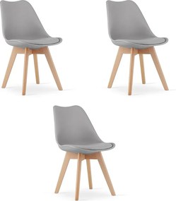 Krzesło Valora RIKX w kolorze szarym, ergonomiczne, do salonu x3